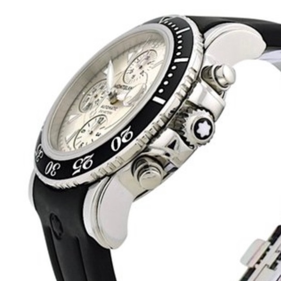 Authentic Montblanc Meisterstück Sport Chronograph 42mm Silver Dial 7034 - Picture 8 of 9